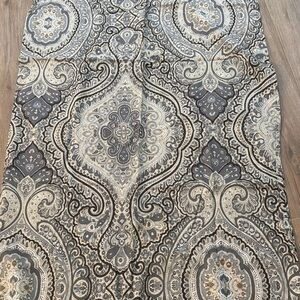 Pottery Barn Gray and Cream Paisley Curtains